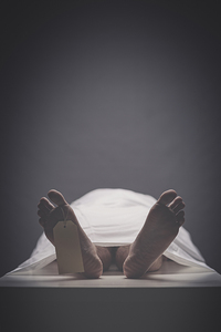 corpse with foot tag 