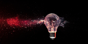 bulb gets hit and breaks. 
