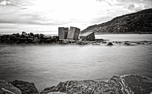 rocks and sea