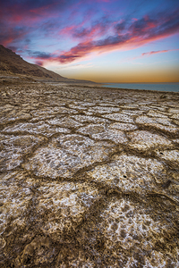 salt closeup in Jordan near the Dead Sea.