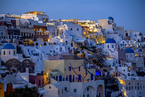 oia at sunset