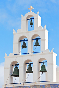 church bell in santorini
