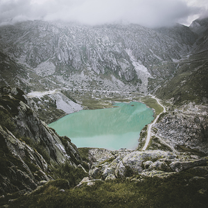 little mountain lake near lago nero 