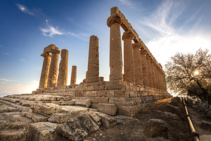 ruins of a temple in the valley of the temples.