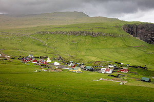 Mykines village on the Faroe
