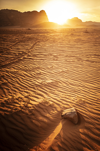 wadi rum at sunset