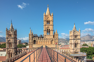 Palermo cathedral seen from the roof. 