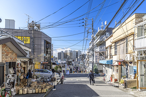 tourist district Yanaka in the city of Tokyo