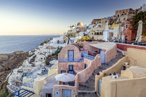 oia santorini greece Print