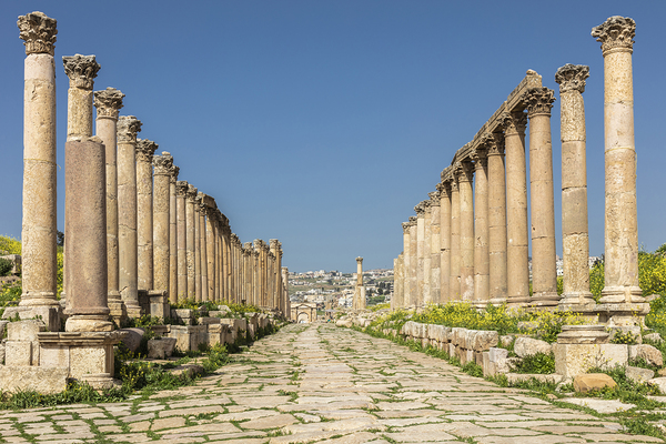 Roman columns in amman Print