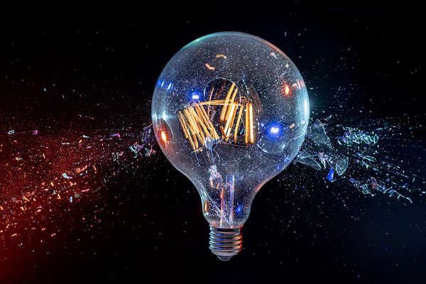 large bulb explodes Print
