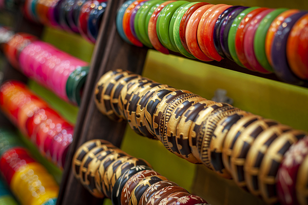 artistic coloured bracelets Print