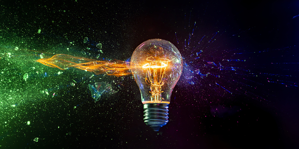 destruction of traditional tungsten bulb Print