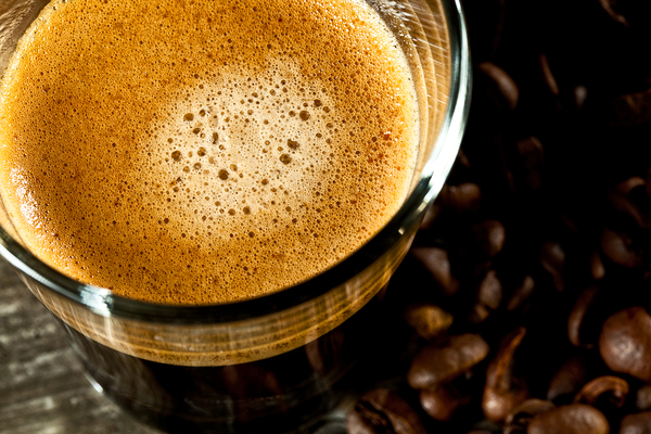 espresso and coffee grain by Gualtiero Boffi