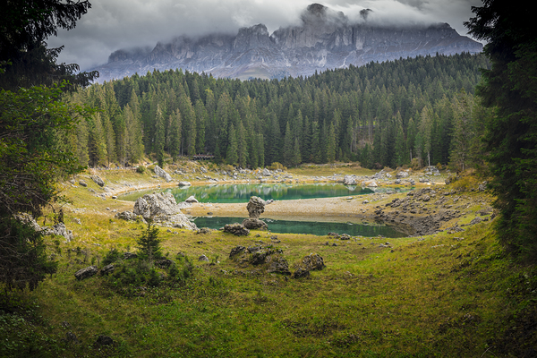 carezza lake in italy Print