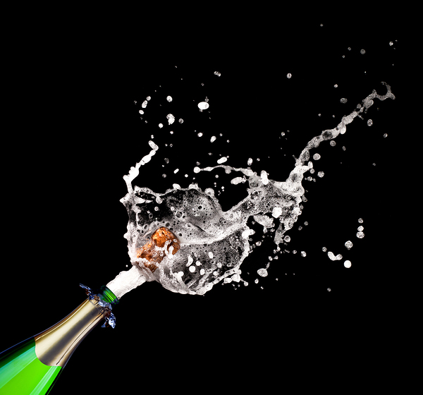 popping champagne