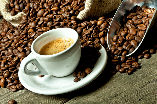 espresso and coffee grain Print