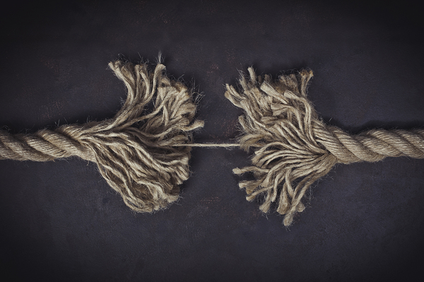 hemp rope about to break