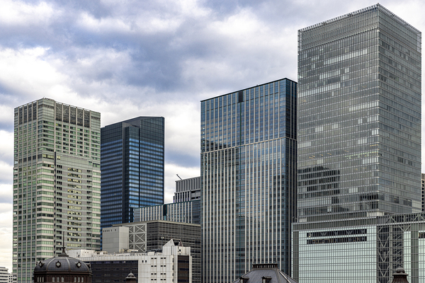  modern buildings in the centre of Tokyo Print