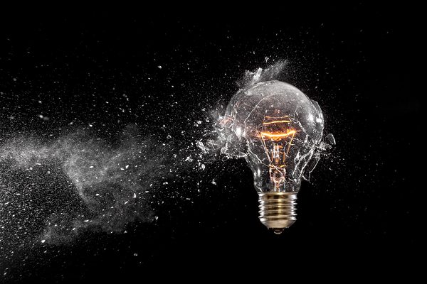 bulb glass explosion Print