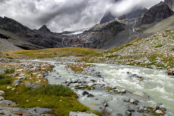river near the Fellaria glacier  Print