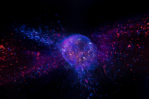 shattering glass ball  Print