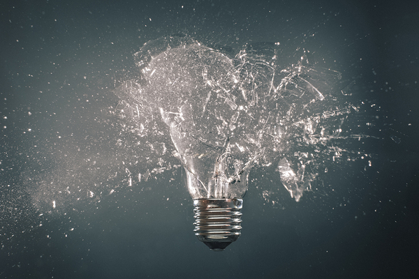 explosion of light bulb  Print