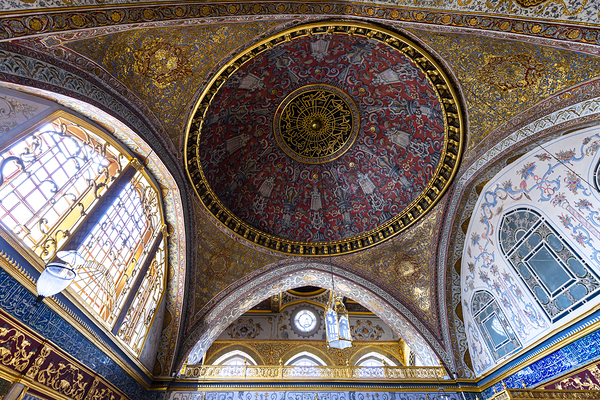 interior of the harem in the topkapi palace in istanbul. Print