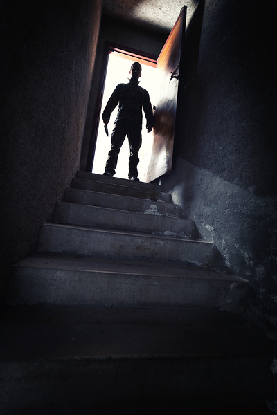 killer and stair Print