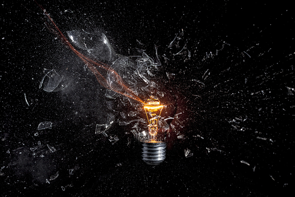 glass bulb explosion