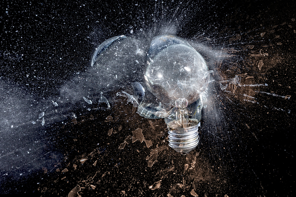 glass bulb explosion Print