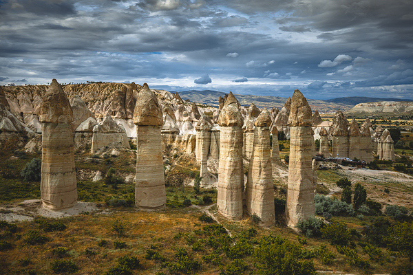 famous rock formations in love valley.  Print