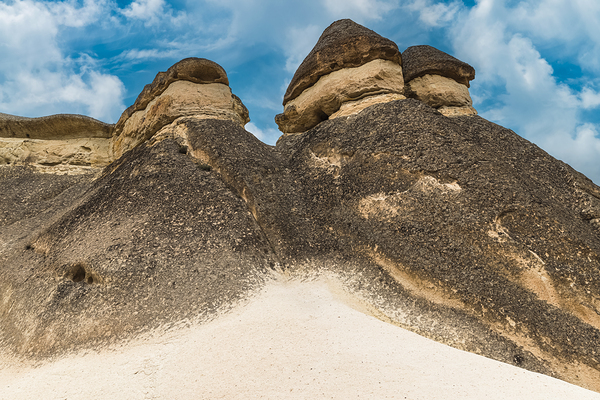 detail of rock formations in the love valley Print