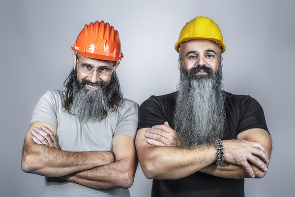 handymans with hard hat and crossed arms