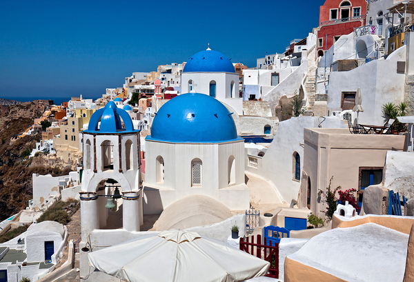 oai santorini view Print