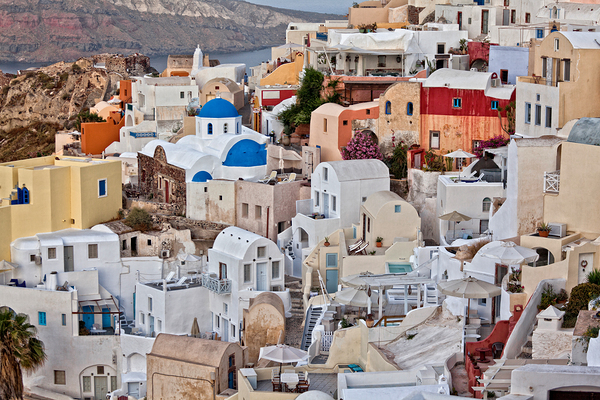 oai santorini view Print