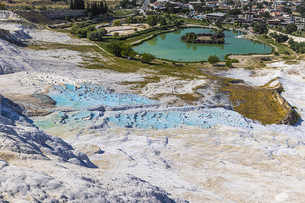 natural thermal baths in pamukkale. 