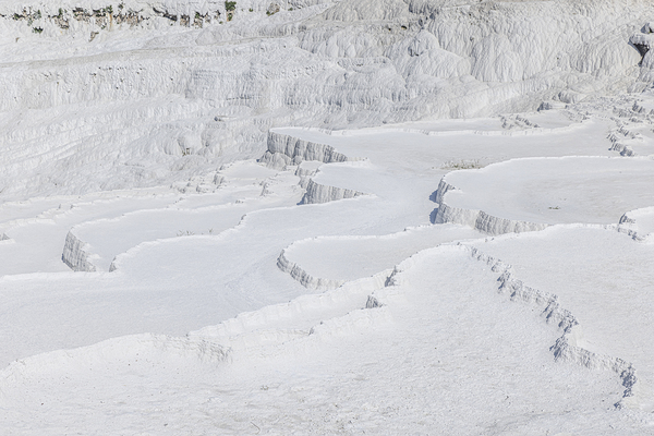 natural white thermal baths in pamukkale Print
