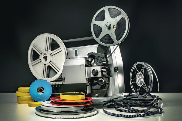 old 8mm film projector  Print