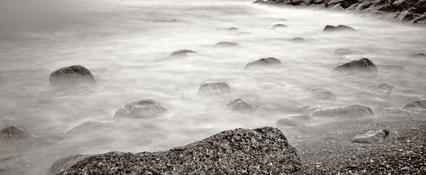 rocks and sea