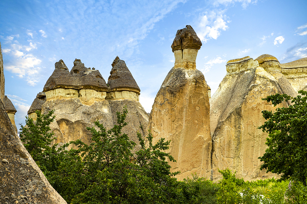 rock formations in the rose valley near goreme. Print