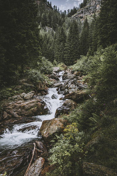 saent waterfall in trentino alto adige Print