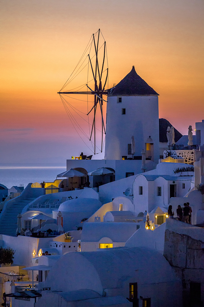 oia at sunset Print