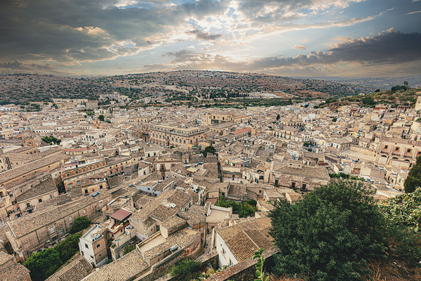 Scicli in Sicily urban view Print