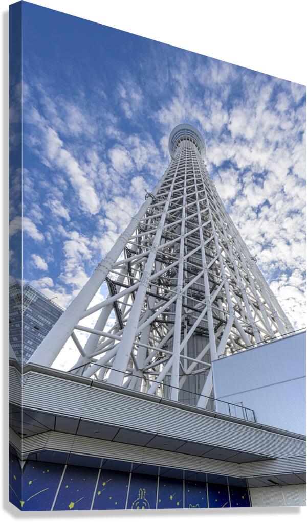 Tokyo Sky Tree bottom view  Canvas Print