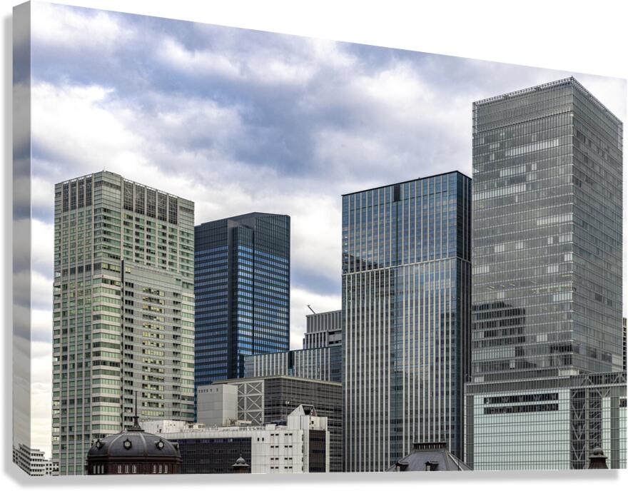  modern buildings in the centre of Tokyo Canvas Print