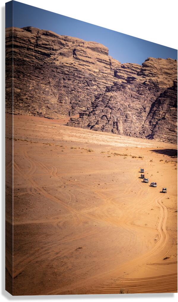 view of the wadi rum desert  Canvas Print