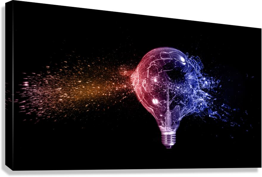 large bulb explodes  Canvas Print