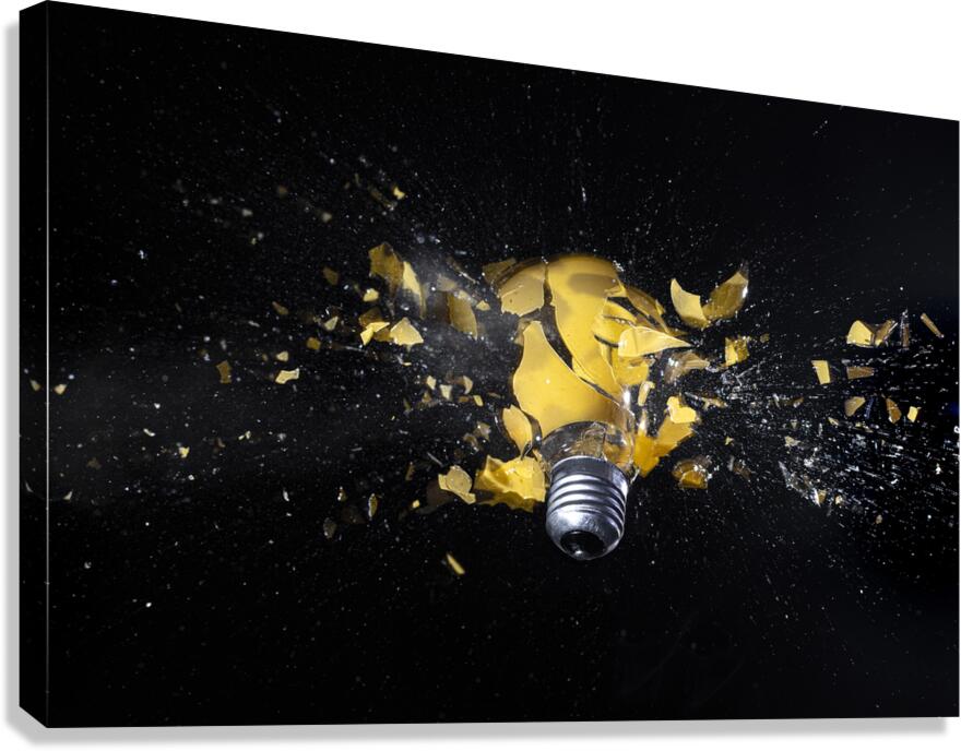 light bulb exploding  Canvas Print