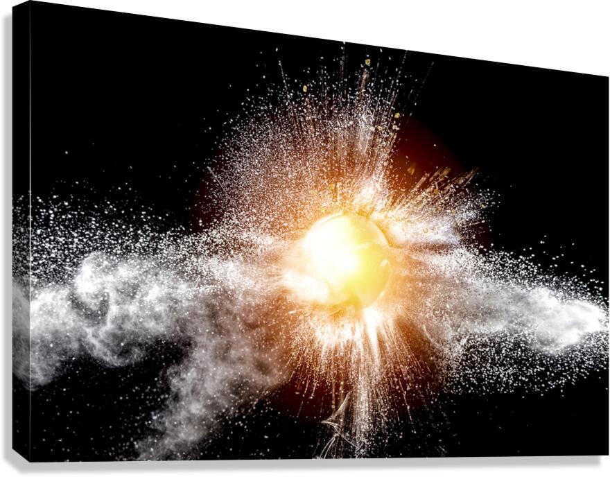 real explosion background Canvas Print